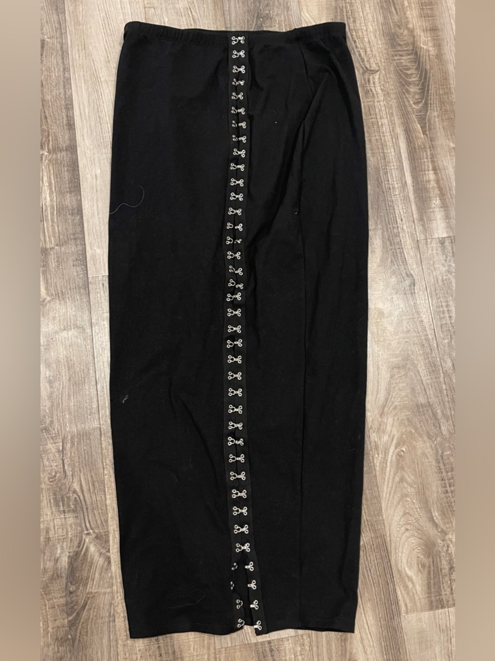 Men's Black Hook-and-Loop Front Jogger Pants